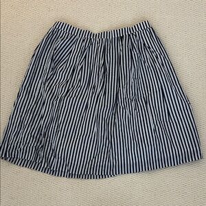 Classic Navy Blue and White Striped Skirt